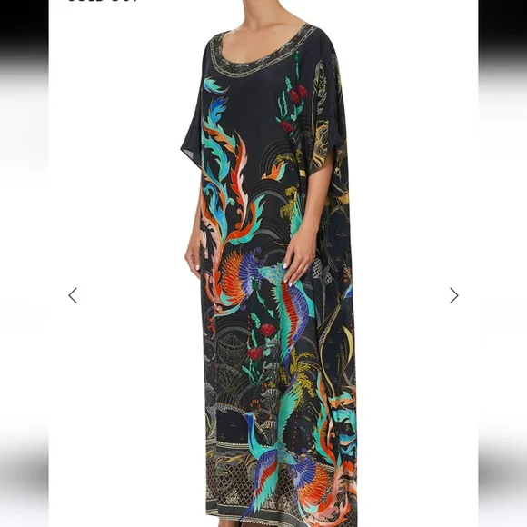 Camilla Round Neck Kaftan Wise Wings Nwt - Picture 5 of 13